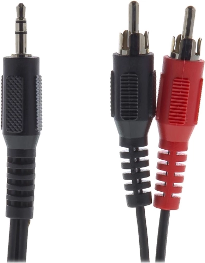 Câble audio stéréo Sencor, jack 3,5 mm vers 2 × RCA, 5 m