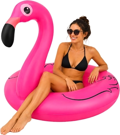 Bouée gonflable flamant rose Trizand 102 cm