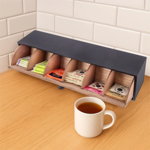Rangement clair pour jusqu’à 6 types de thé