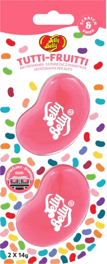 Désodorisant de voiture Jelly Belly pour grille d’aération Tutti Frutti DUO