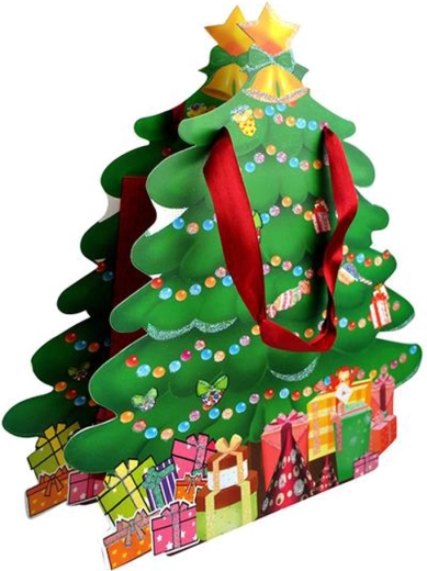 Sac cadeau en papier de Noël 27 × 8 × 28 cm