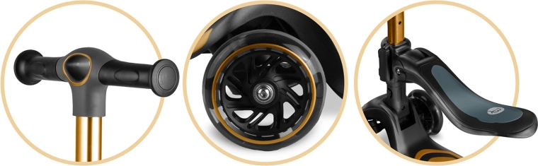 Évolutive avec l’enfant : guidon et siège réglables