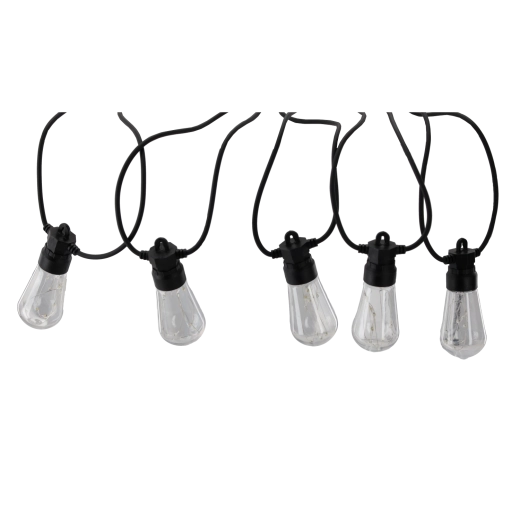 Guirlande lumineuse de jardin 10 m, 10 LED, blanc chaud, IP44, 12 V avec fixations