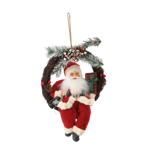 Couronne décorative aux détails hivernaux