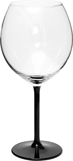 Verre XXL sur pied 700 ml avec pied noir