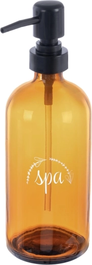 Distributeur de savon SPA en verre brun 500 ml