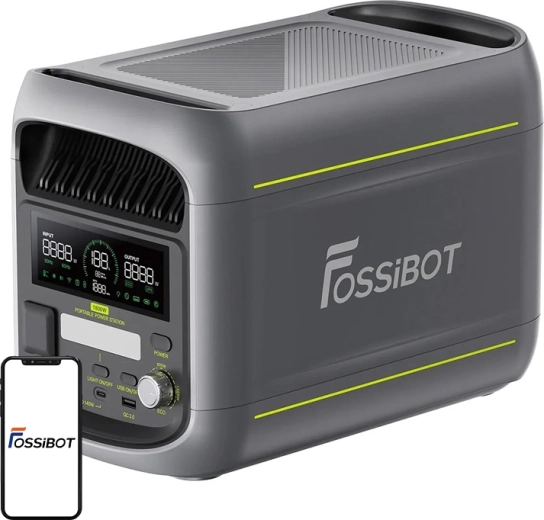 Station de charge portable FossiBOT F1800 1800 W grise