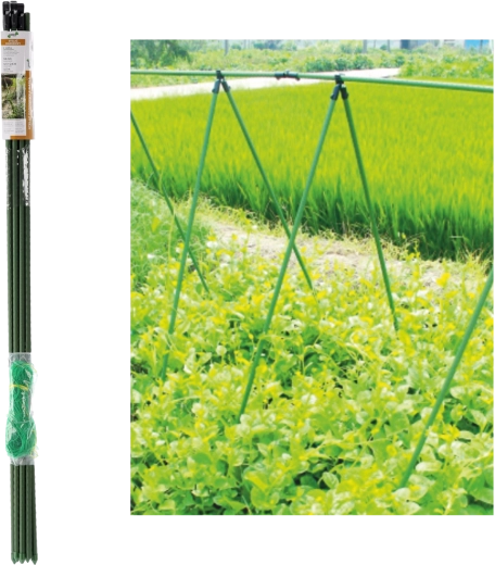 Cadre de jardin avec treillis grimpant 1,5 m, diamètre des tiges 16 mm, vert