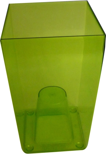 Cache-pot carré vert 2 l