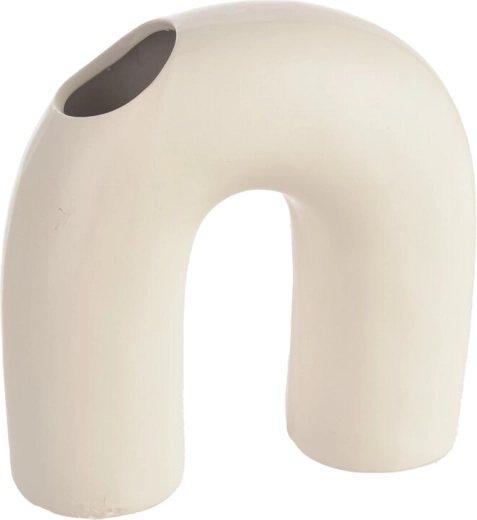 Vase en dolomite blanc 19 × 7 × 18 cm