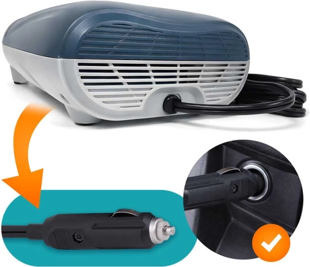 Alimentation via prise 12 V de voiture et fonction de dégonflage