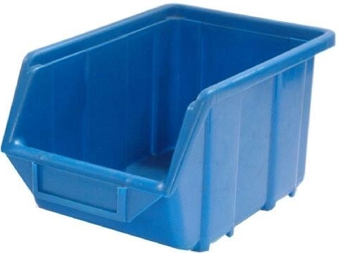 Bac de rangement biseauté 9 kg, 240 × 155 × 125 mm, plastique
