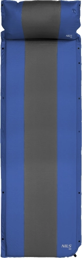 Matelas autogonflant avec oreiller intégré NILS Camp bleu