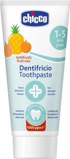 Dentifrice Chicco mélange de fruits au fluor pour enfants de 1 à 5 ans 50 ml