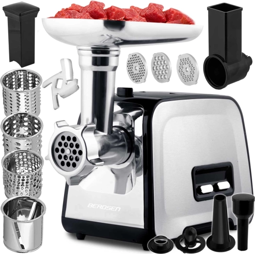 Hachoir à viande électrique Berdsen 450/1200 W avec accessoires