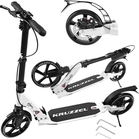 Trottinette urbaine pliable Kruzzel Hyperion avec suspension et roues de 200 mm