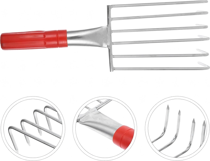 Cultivateur de jardin manuel à 6 dents – 32 cm