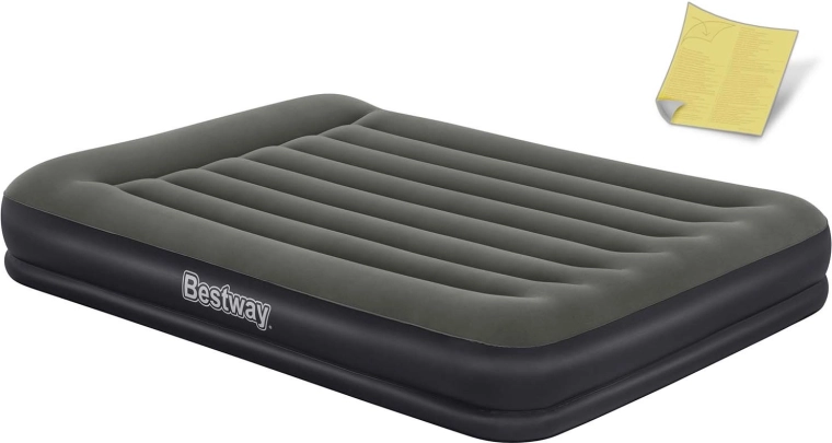 Matelas gonflable double BESTWAY 203 × 152 × 36 cm avec surface en velours