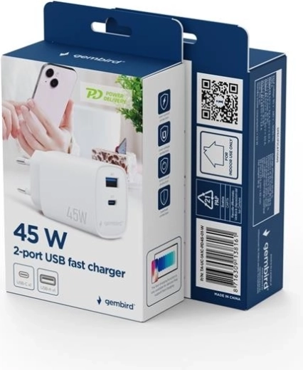 Puissance 45 W pour une charge rapide