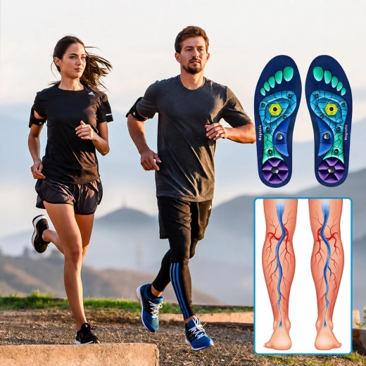 Semelles de massage magnétiques pour chaussures avec acupression L (44–47) - 1 pièce