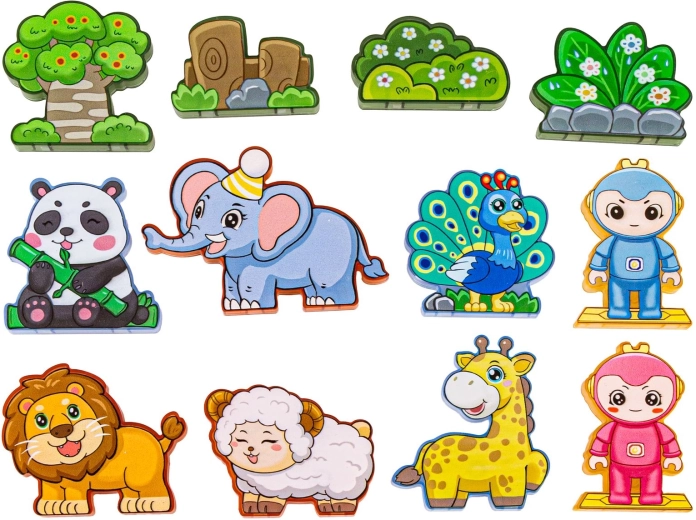 Animaux et décorations pour des histoires créatives