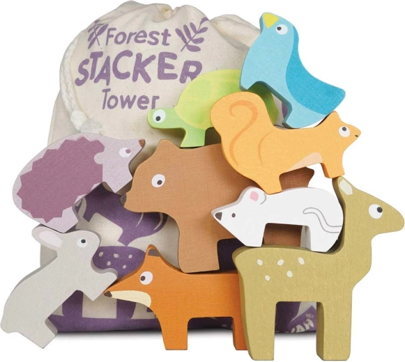 Le Toy Van animaux en bois de la forêt – jeu d’empilage