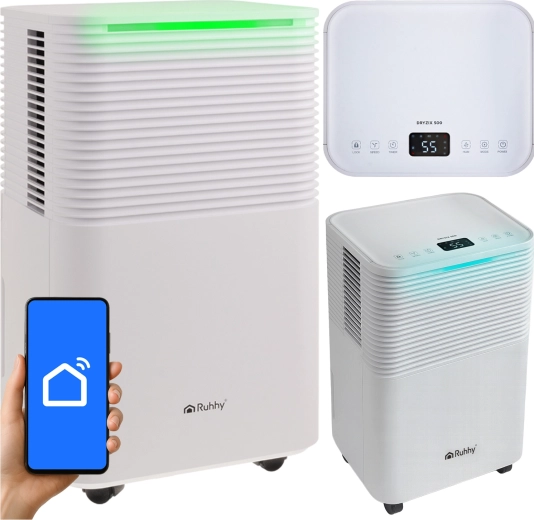 Déshumidificateur d’air Ruhhy Dryzix 12 l/24 h avec Wi-Fi