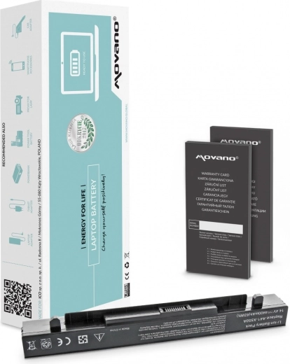 Batterie de remplacement Movano pour ordinateur portable Asus X550/A450/K550 (A41-X550A) 4400 mAh 63 Wh