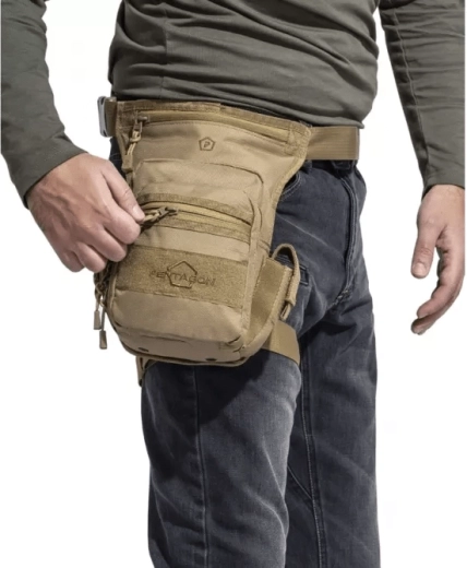 Sac de cuisse PENTAGON MAX-S 2.0, noir