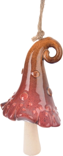 Cloche décorative en céramique en forme de chapeau rouge 10 × 8 × 10 cm