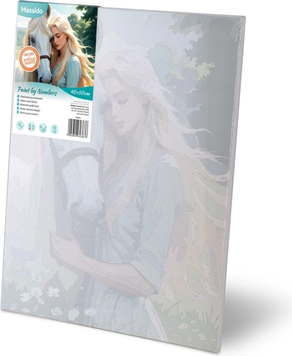 Toile préimprimée avec zones numérotées