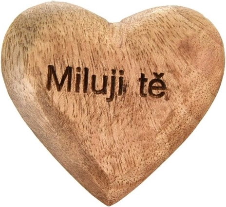 Cœur décoratif en bois avec l’inscription « Je t’aime »