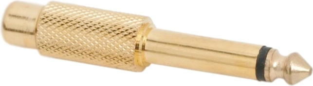 Adaptateur RCA femelle vers jack 6,3 mm mâle mono plaqué or
