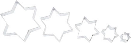 Set d’emporte-pièces pour biscuits Étoile, 5 pièces