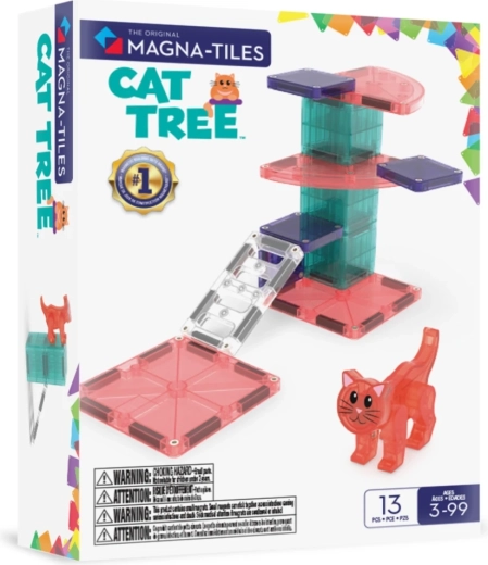 MAGNA-TILES Cat Tree kit de construction magnétique arbre à chat (13 pièces)