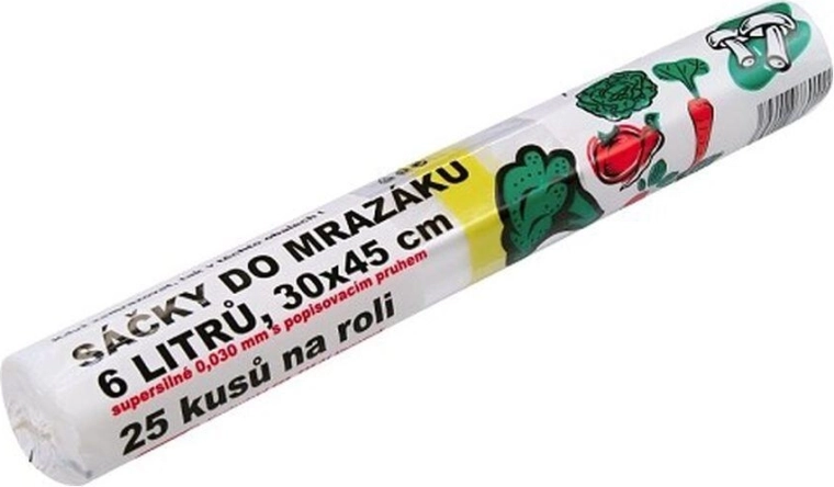 Sachets de congélation avec bande d’étiquetage 6 l, extra résistants (25 pcs)