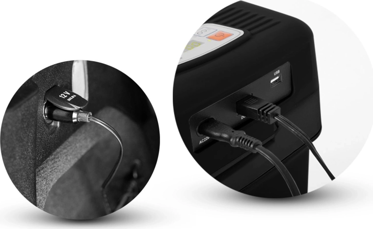 Alimentation intelligente 12 V et 230 V + USB pour la recharge