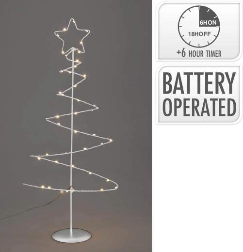 Arbre LED décoratif de 53 cm – Blanc