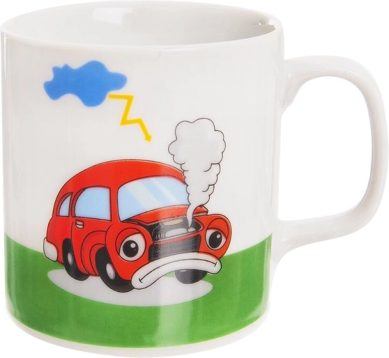 Tasse enfant en porcelaine avec motif voiture 225 ml