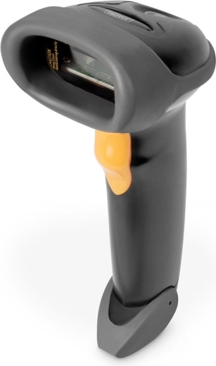 Lecteur de codes-barres 1D filaire avec câble USB-RJ45 et support
