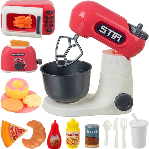 Set de cuisine pour enfants 26 pcs ISO Trade – mixeur, grille-pain et micro-ondes avec accessoires