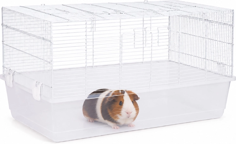 Cage Petsi pour cochons d’Inde et lapins 80 cm avec poignées, blanche