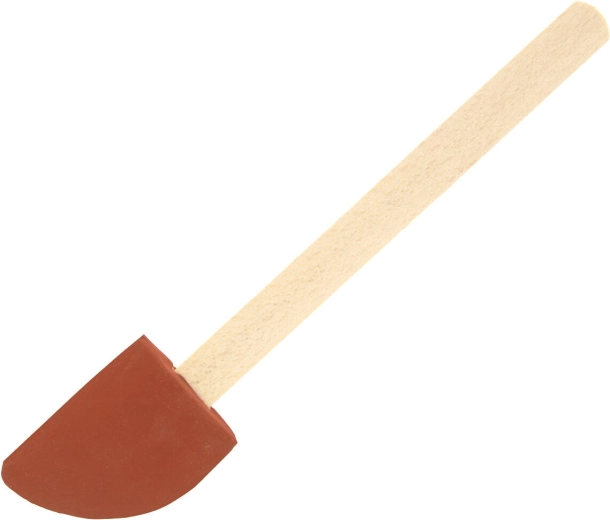 Spatule de cuisine en caoutchouc avec manche en bois, 26 cm, rouge