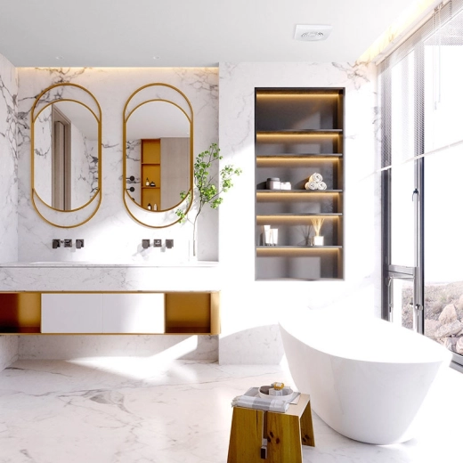 Pour la salle de bains, les toilettes et la cuisine