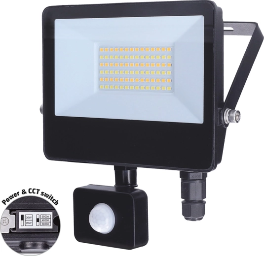 Projecteur LED Solight avec détecteur de mouvement TOP 30 W 3CCT IP65