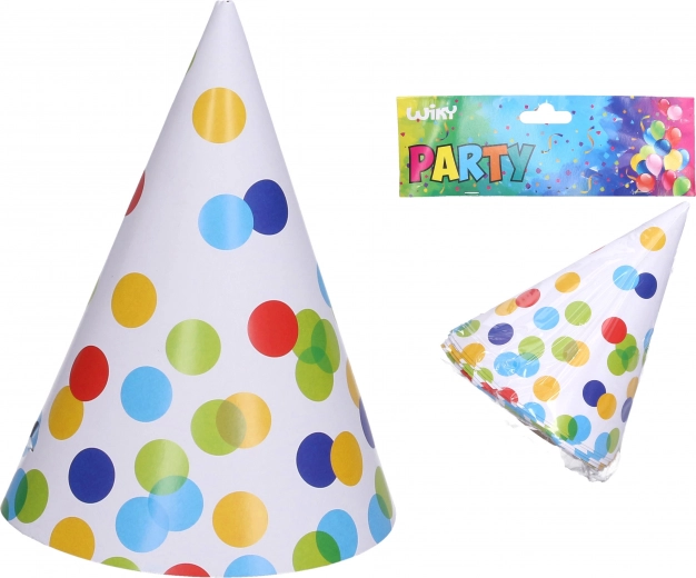 Chapeaux de fête à pois 15 cm