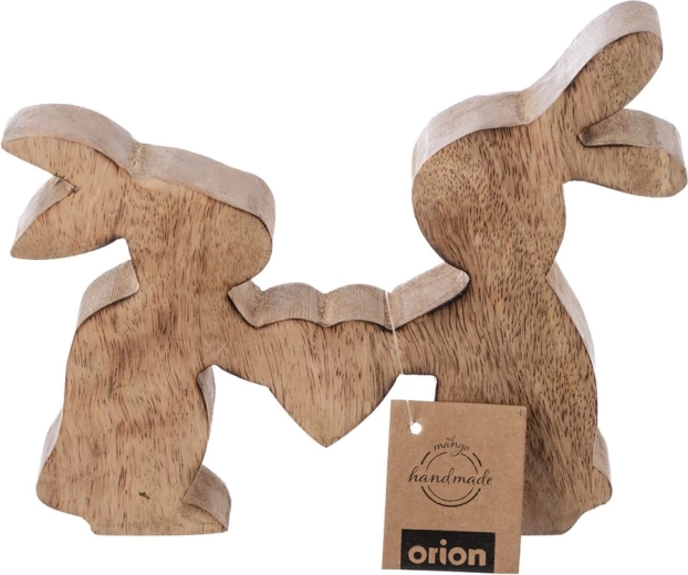 Deux lapins et un cœur, symbole de douceur
