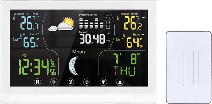 Station météo Solight avec écran couleur blanc