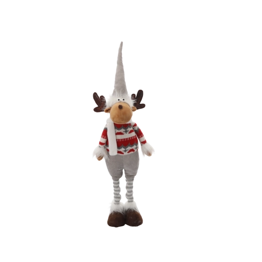 Figurine textile douce avec des détails hivernaux marqués