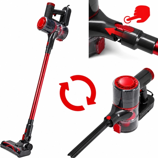 2-en-1 : aspirateur balai et à main